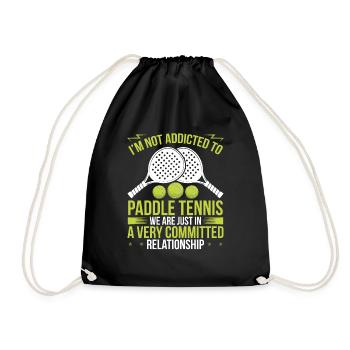 Paddle Tennis Player Match Humor Sarcasm Funny - Turnbeutel - Schwarz - Vorne
