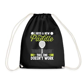 Paddle Tennis Match J’ai besoin d’un nouveau Paddle Funny - Sac de sport léger - noir - Devant