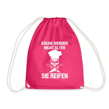 Köche Werden Nicht Älter Geburtstag Spruch Koch - Turnbeutel - Fuchsia - Vorne