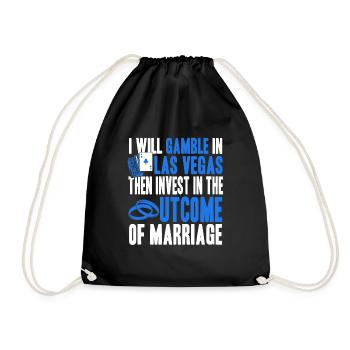 Invest In The Outcome Of Marriage Vegas Party - Drawstring Bag - black - Front