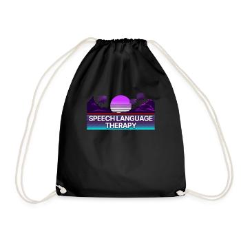 Speech Therapist Therapy Assistant - Turnbeutel - Schwarz - Vorne