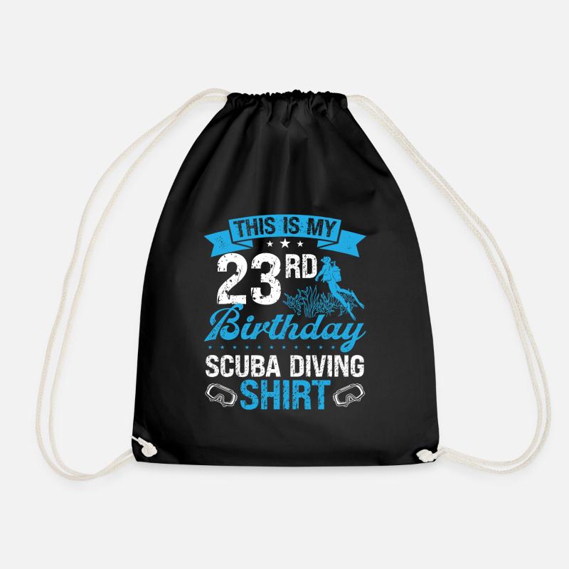 23 Year Old Scuba Diver Snorkeling Mask Dive - Turnbeutel - Schwarz