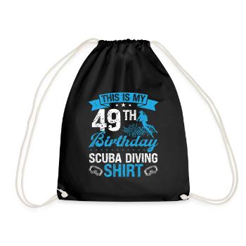 49 Year Old Scuba Diver Snorkeling Mask Dive - Turnbeutel - Schwarz - Vorne