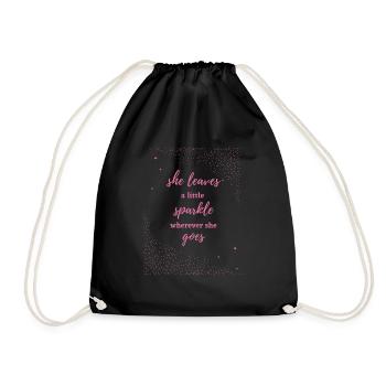 she leaves a little sparkle wherever she goes - Turnbeutel - Schwarz - Vorne
