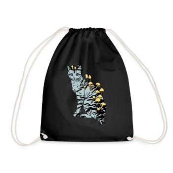 Cubensis Cat - Drawstring Bag - black - Front
