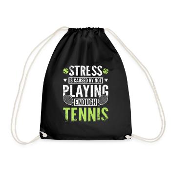 Le stress est causé par le fait de ne pas jouer suffisamment au tennis - Sac de sport léger - noir - Devant