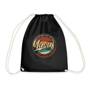 Yusuf Der Mann der Mythos die Legende Geschenk - Turnbeutel - Schwarz - Vorne