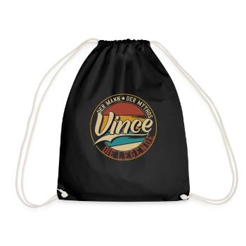 Vince Der Mann der Mythos die Legende Geschenk - Turnbeutel - Schwarz - Vorne