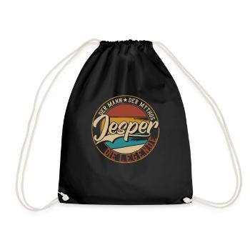 Jesper Der Mann der Mythos die Legende Geschenk - Turnbeutel - Schwarz - Vorne