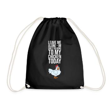 Laissez-moi seul en ne parlant qu’à mon poulet aujourd’hui - Sac de sport léger - noir - Devant