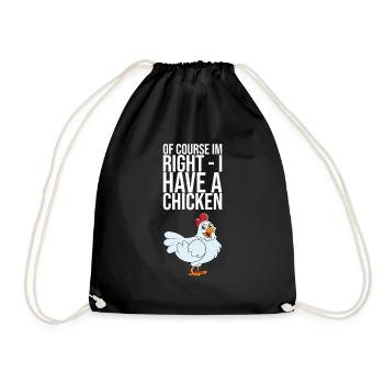 Bien sûr, à droite, j’ai un poulet - Sac de sport léger - noir - Devant