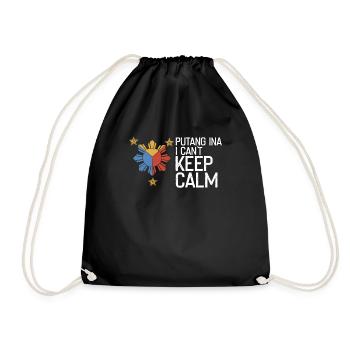 Hilarious Excited Pinays Mockery Expression - Drawstring Bag - black - Front