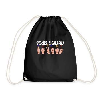 Hearing impaired Deaf childbearing language - Drawstring Bag - black - Front
