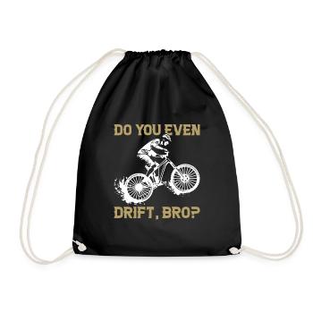 Enduro Cyclocross Biking Lover Road Cyclist G - Drawstring Bag - black - Front