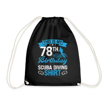 78 ans Plongeur Plongée Snorkeling Masque Plongée - Sac de sport léger - noir - Devant