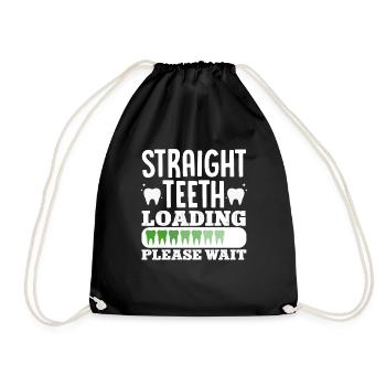 Charger des dents droites Veuillez patienter Orthodontiste Ki - Sac de sport léger - noir - Devant