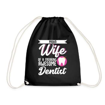 Dentiste Épouse Mari Hygiéniste dentaire Couple Val - Sac de sport léger - noir - Devant
