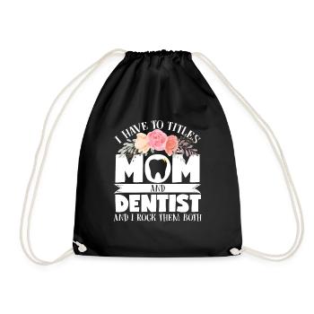 Dentiste Maman Mère Assistante dentaire Hygiéniste - Sac de sport léger - noir - Devant