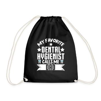 Hygiéniste dentaire père père Mon hygien dentaire préféré - Sac de sport léger - noir - Devant
