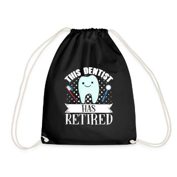 Retired dentist This dentist is at rest - Drawstring Bag - black - Front