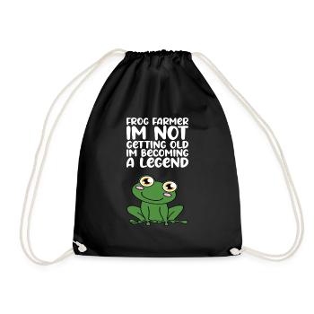 Frog I'm not getting old, I'm going to be a legend - Drawstring Bag - black - Front