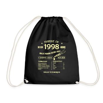 Super Original Anniversaire 25 ans vintage 1998 - Sac de sport léger - noir - Devant
