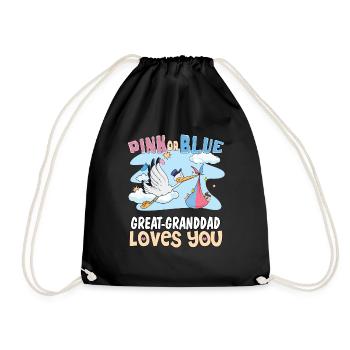 Pink or Blue Great-Granddad Loves You Best - Turnbeutel - Schwarz - Vorne