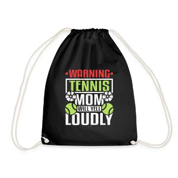Warning tennis mom will yell loudly - Turnbeutel - Schwarz - Vorne