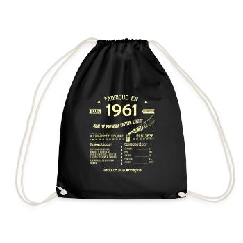 Super Original Anniversaire 62 ans vintage 1961 - Sac de sport léger - noir - Devant