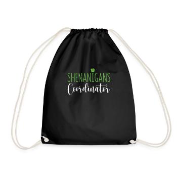 Shenanigans Coordinator Funny Teacher St. Pat - Drawstring Bag - black - Front