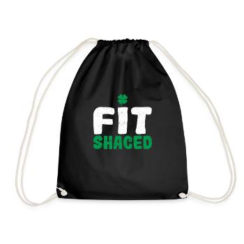 Fit Shaced Funny Irish Roots Proud St Patrick - Drawstring Bag - black - Front