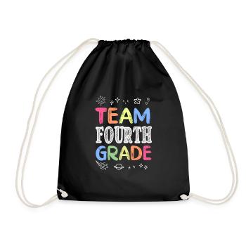 Team Fourth Grade Back to School Teaching Student - Turnbeutel - Schwarz - Vorne