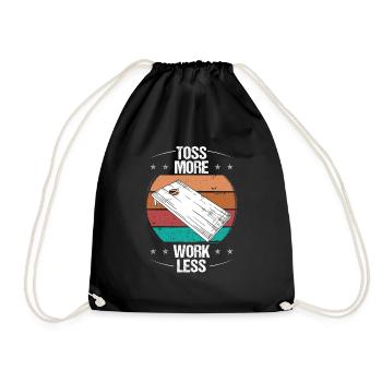 Cornhole Player Toss plus de travail moins Cornhole Team - Sac de sport léger - noir - Devant