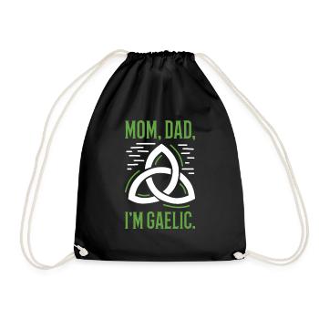 Maman, papa, je suis gaélique - Sac de sport léger - noir - Devant