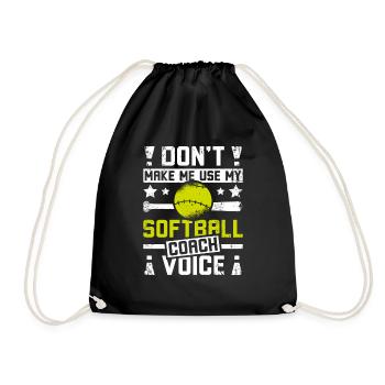 Ne me faites pas utiliser ma voix d’entraîneur de softball - Sac de sport léger - noir - Devant