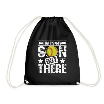C’est mon fils là-bas qui joue au softball - Sac de sport léger - noir - Devant