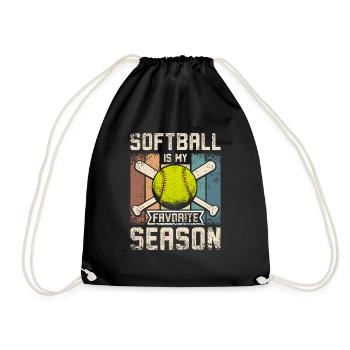 Le softball est ma saison préférée - Sac de sport léger - noir - Devant