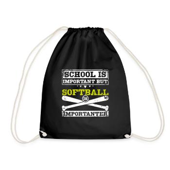 L’école est importante, mais le softball est plus important - Sac de sport léger - noir - Devant