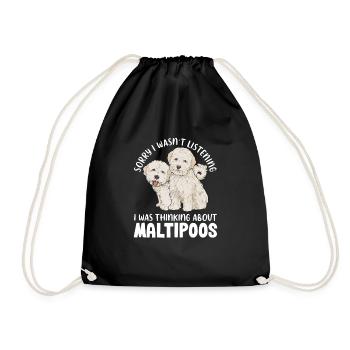 Maltipoo Hund - Turnbeutel - Schwarz - Vorne