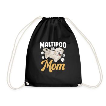Maltipoo Hund - Turnbeutel - Schwarz - Vorne