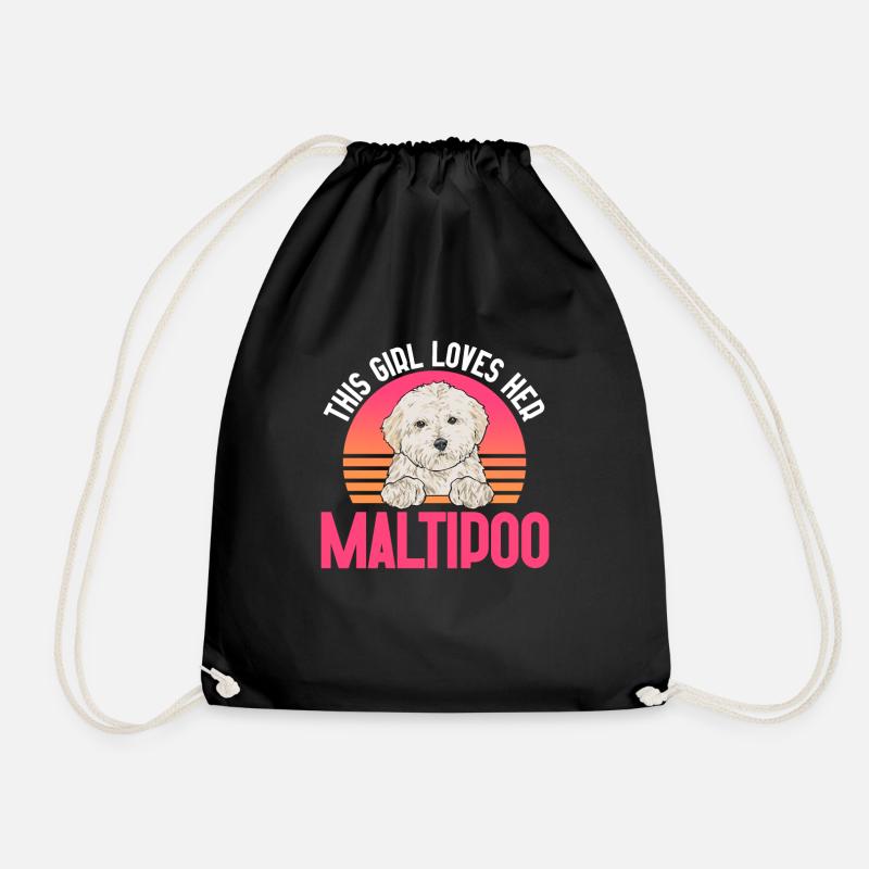 Maltipoo Hund - Turnbeutel - Schwarz