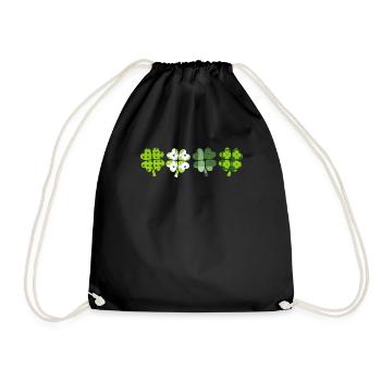 Vert damier Léopard Trèfle Mignon St Patrick - Sac de sport léger - noir - Devant
