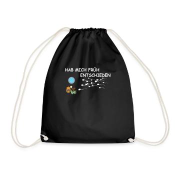 Hiking Accessories Wanderer Motif - Drawstring Bag - black - Front