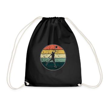 Basketballspieler - Basketball - BBall - Basketball - Turnbeutel - Schwarz - Vorne