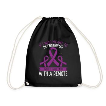 Domestic Violence Awareness Remote Domestic Abuse - Drawstring Bag - black - Front