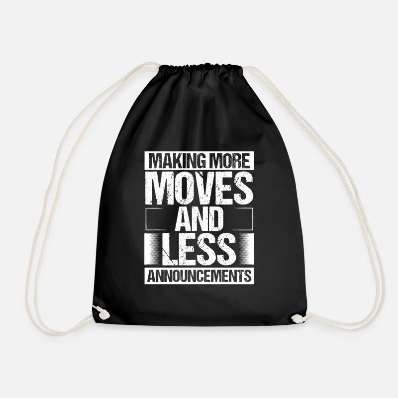 Funny Birthday Idea for Men Entrepreneur Business - Drawstring Bag - black