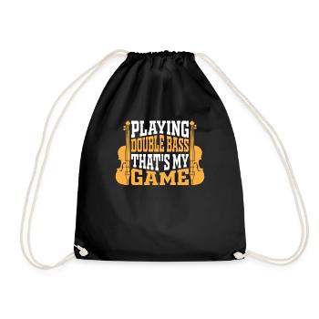 Jouer de la contrebasse c’est mon jeu - Contrabass pl - Sac de sport léger - noir - Devant