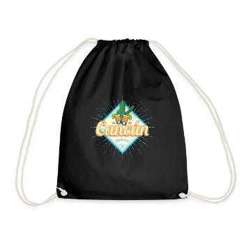 Cancun Mexique Cactus dansant Tequila vintage - Sac de sport léger - noir - Devant