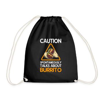 Burrito - Drawstring Bag - black - Front