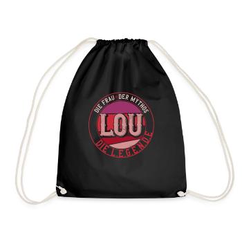 Die frau der Mythos die Legende Lou - Turnbeutel - Schwarz - Vorne
